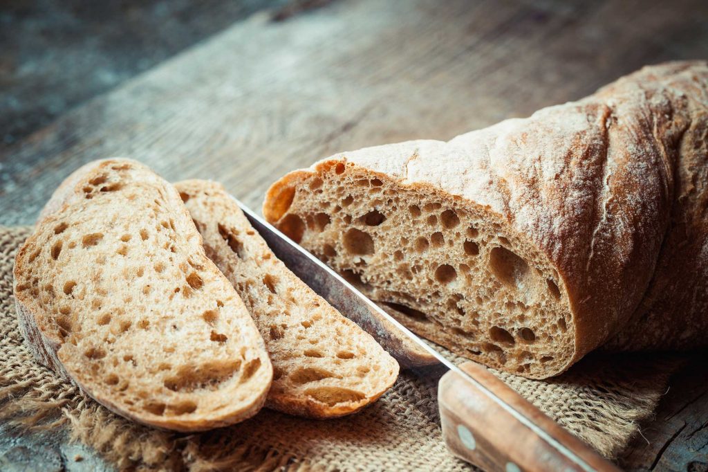 Gluten free bread sliced